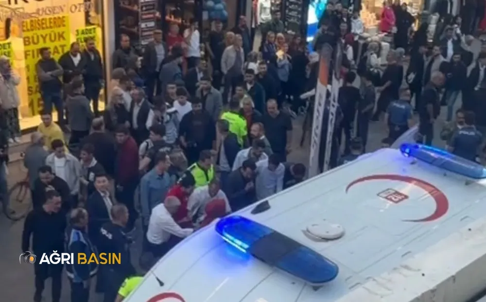 Ağrı Cumhuriyet Caddesi’nde Bıçaklı Kavga: 1 Yaralı