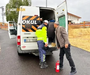 Ağrı’da Okul Servislerine Sıkı Denetim