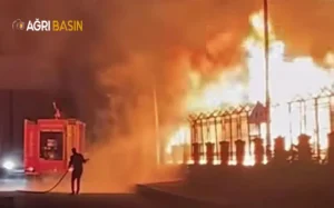 Ağrı Sebze Hali’nde Yangın: 2 İtfaiyeci Yaralandı
