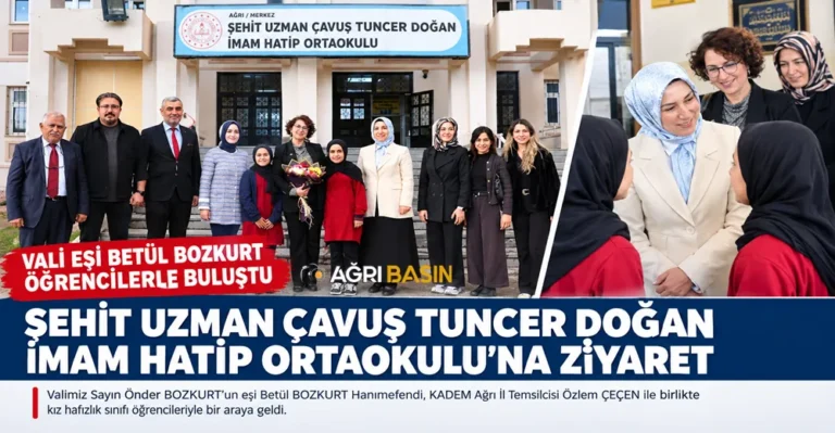 Ağrı’da Betül Bozkurt’tan Kız Hafızlık Sınıfına Ziyaret