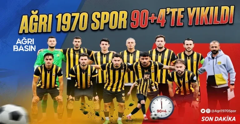 Ağrı 1970 Spor’a Niğde Şoku: Son Dakika Golüyle Yıkıldı!