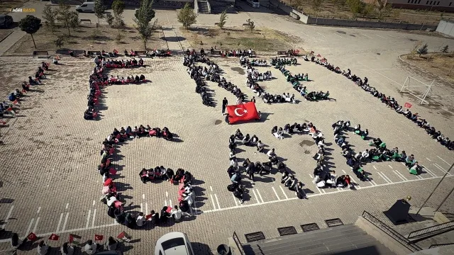 Ağrı’da Okullardan Gazze Mesajı