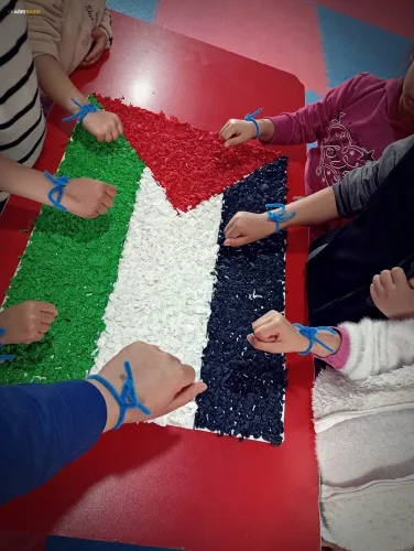 Ağrı'da Okullardan Gazze Mesajı