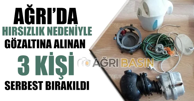 Ağrı’da Hırsızlık Zanlısı 3 Kişi Serbest Bırakıldı