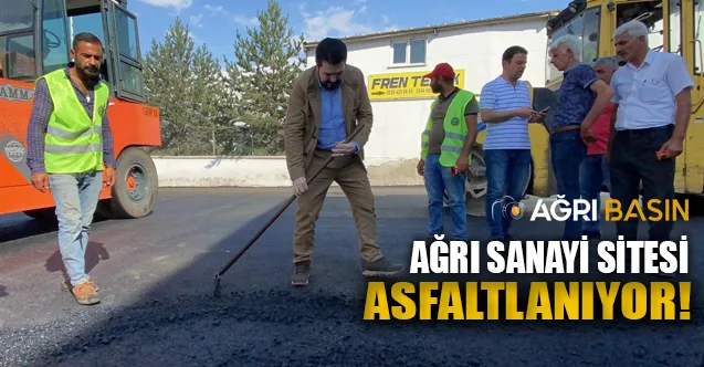 Ağrı Sanayi Sitesinde Asfalt çalışması başladı