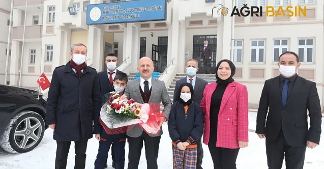 Vali Varol’dan Şehit Uzman Çavuş Tuncer Doğan İmam Hatip Ortaokuluna Ziyaret