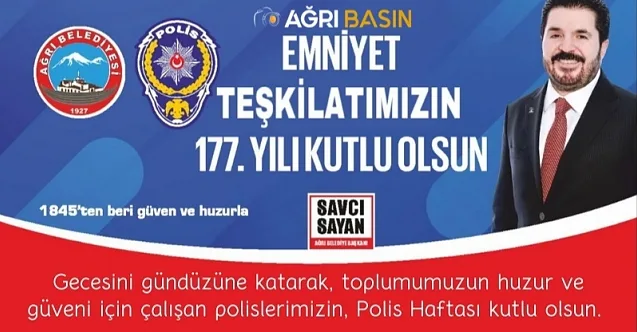 Savcı Sayan’ın Polis Haftası Mesajı