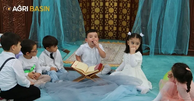 Ağrı’da 4-6 Yaş Kur’an Kursu Öğrencileri Derse Başladı