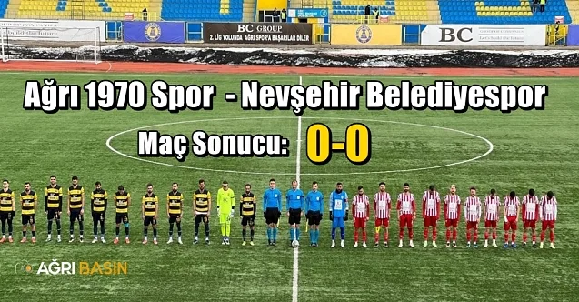 Ağrı 1970 Spor 0 – Nevşehir Belediyespor 0