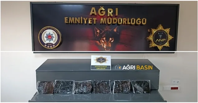 Ağrı’da 85 yaşındaki şahısta 3 kilogram 200 gram Afyon Sakızı yakalandı