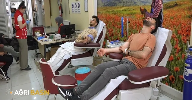 HÜDA PAR Ağrı İl Gençlik Kolları kan bağışında bulundu