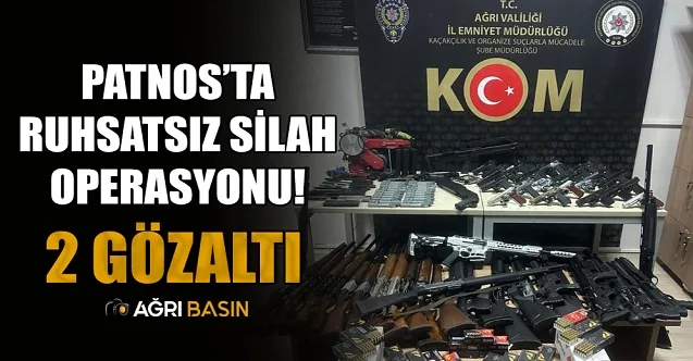 Patnos’ta Ruhsatsız Silah Operasyon! 2 gözaltı
