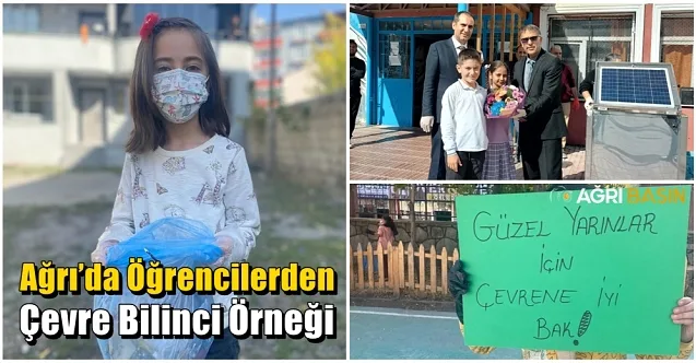Ağrı’da öğrencilerden çevre bilinci örneği