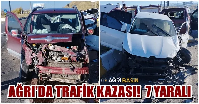 Ağrı Havalimanı kavşağında kaza: 7 yaralı