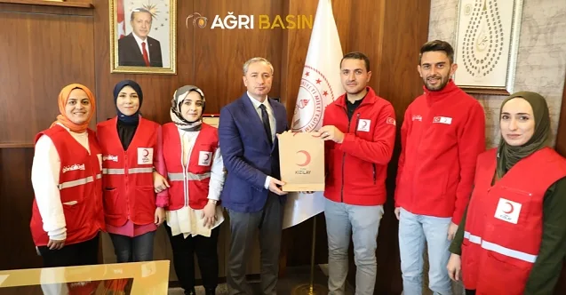 Kızılay Ağrı Şube Başkanı Orhan Tatlı’dan Hasan Kökrek’e ziyaret