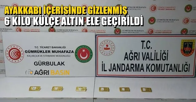 Ağrı’da 6 kilo kaçak külçe altın ele geçirildi