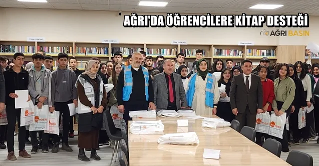 Ağrı MEM ve NEVADER’den öğrencilere kitap desteği