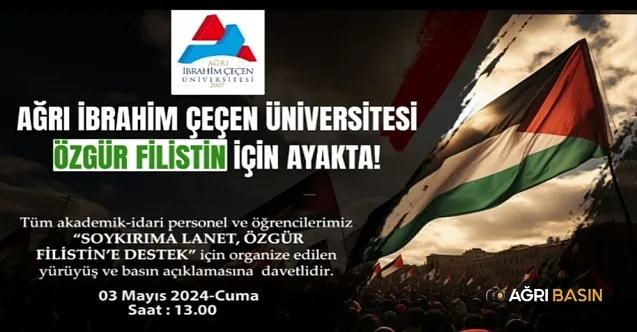 AİÇÜ ve Ağrı Kudüs Platformu Özgür Filistin İçin Ayakta!