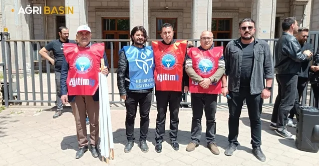 Eğitim-İş Ağrı Şubesi Şiddeti Protesto Etti