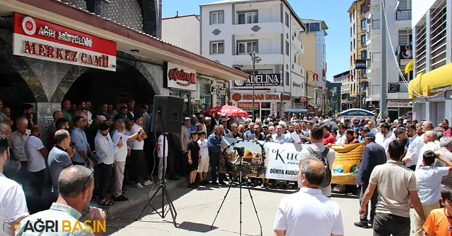 Ağrı’da Peygamber Sevdalıları’ndan İsrail’e Tepki