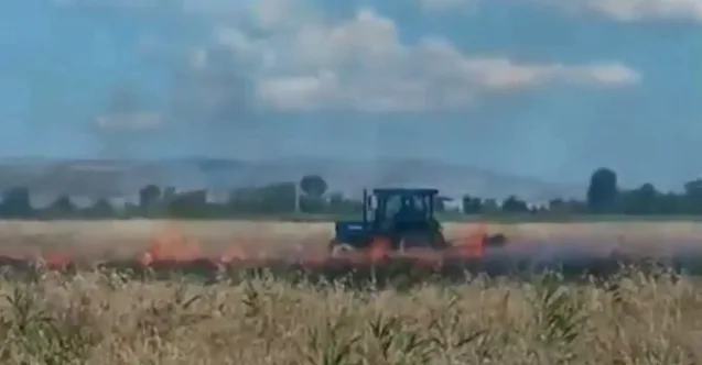 Ağrı’da Arpa Ekili Arazi Küle Döndü