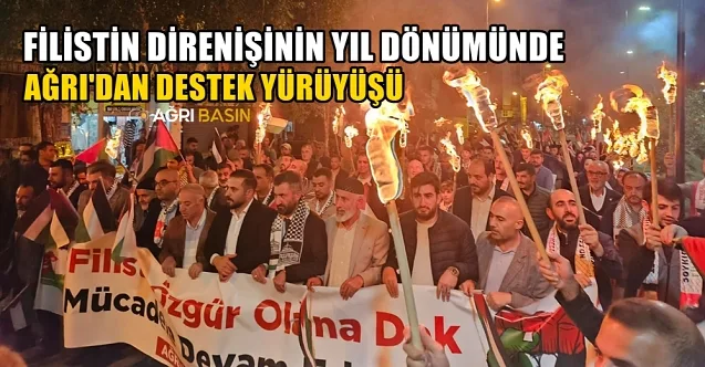 Filistin Direnişinin Yıl Dönümünde Ağrı’dan Destek Yürüyüşü
