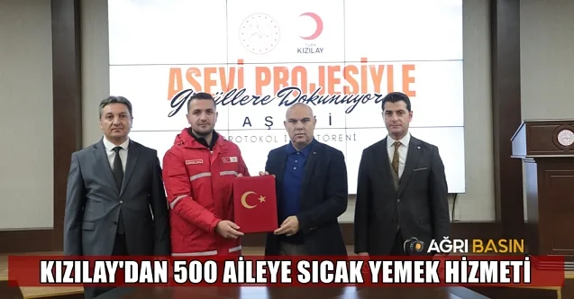 Türk Kızılay Ağrı Şubesinden 500 Aileye sıcak yemek hizmeti
