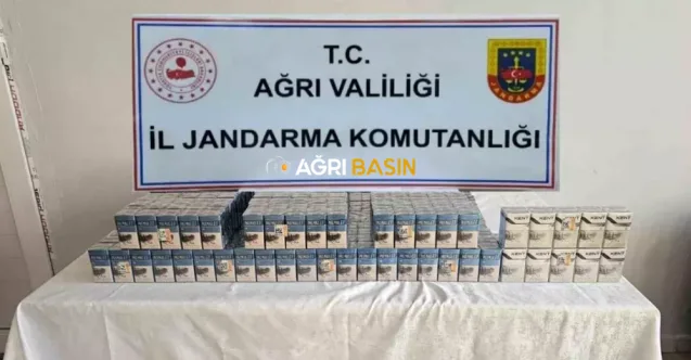 Ağrı’da Jandarma 1390 Paket Kaçak Sigara Ele Geçirdi