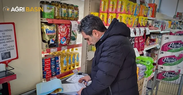 Ağrı Belediyesi Zabıta Ekiplerinden Market Denetimi