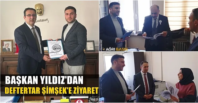 Başkan Emrah Yıldız’dan Ağrı Defterdarı Mustafa Şimşek’e Ziyaret