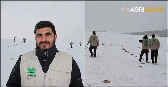 Ağrı Umut Kervanı Yaban Hayvanlarını Unutmadı