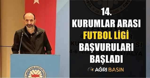 Ağrı’da 14. Kurumlar Arası Futbol Ligi İçin Başvurular Başladı