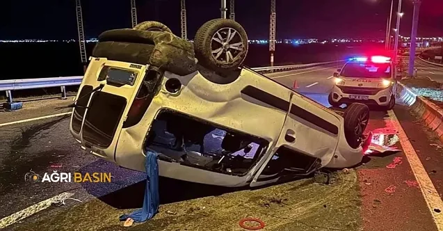 Ağrı’da Gece Yarısı Kaza: Kamyonet Devrildi, 2 Yaralı