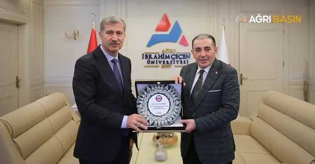 Fevzi Mağal’dan AİÇÜ Rektörü Prof. Dr. İlhami Gülçin’e Ziyaret