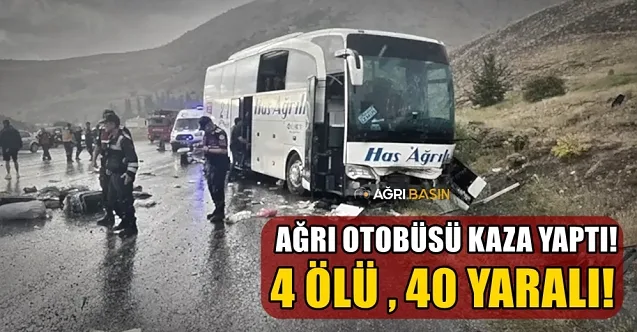 Ağrı Otobüsü Sivas’ta Devrildi: 4 Ölü, 40 Yaralı
