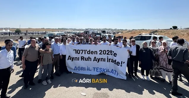 Ağrı’dan Malazgirt’e 150 araçlık coşkulu konvoy