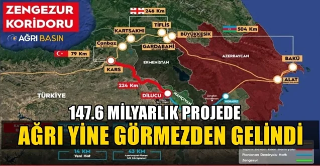 Zengezur Koridoru Projesinde Ağrı Yine Görmezden Gelindi