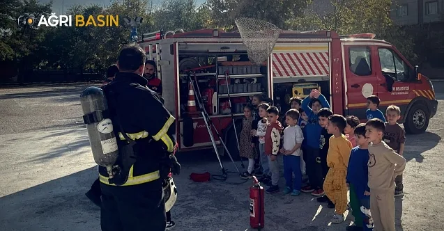 Ağrı’da Miniklere İtfaiyeden Yangın Güvenliği Eğitimi