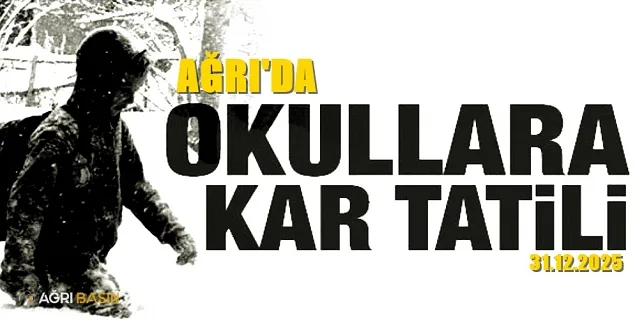 Ağrı’da Yoğun Kar ve Buzlanma Nedeniyle Okullar Tatil