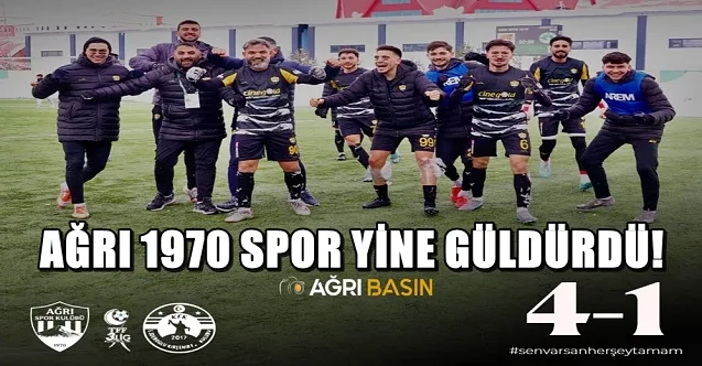 Ağrı 1970 Spor evinde şov yaptı: 4-1