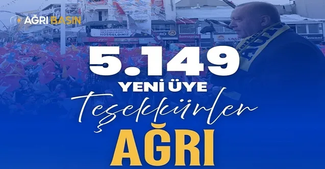 Ağrı’da AK Parti’ye 5 Bin 149 Yeni Üye