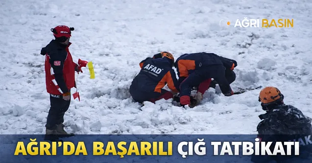 Ağrı’da Gerçeği Aratmayan Çığ Tatbikatı