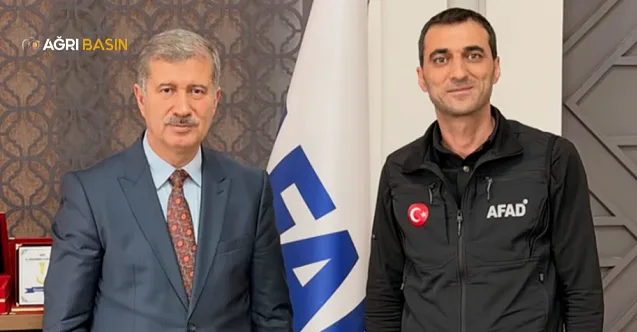 AİÇÜ Rektörü Gülçin’den AFAD İl Müdürü Özkan Aba’ya ziyaret