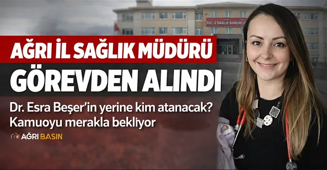 Ağrı’da İl Sağlık Müdürü Görevden Alındı