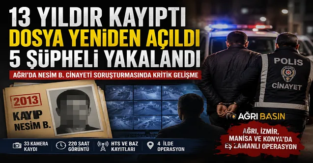 13 Yıllık Kayıp Dosyasında 5 Şüpheli Yakalandı