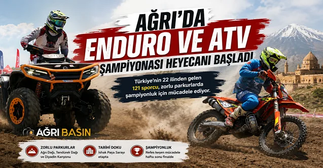 Ağrı’da Enduro ve ATV Şampiyonası Nefes Kesti