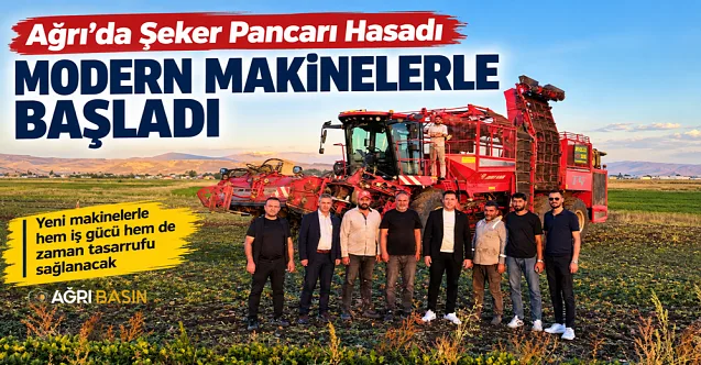 Ağrı’da Şeker Pancarı Hasadı Modern Makinelerle Başladı