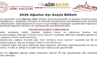 Ağrı’da Ağustos ayının asayiş bilançosu açıklandı