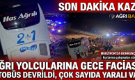 Ağrı Seferi Yapan Otobüs Şarampole Uçtu: 24 Yaralı