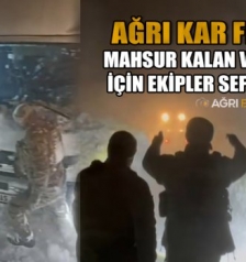 Ağrı-Kağızman Yolunda Fırtına: Mahsur Kalan Vatandaşlar Kurtarıldı